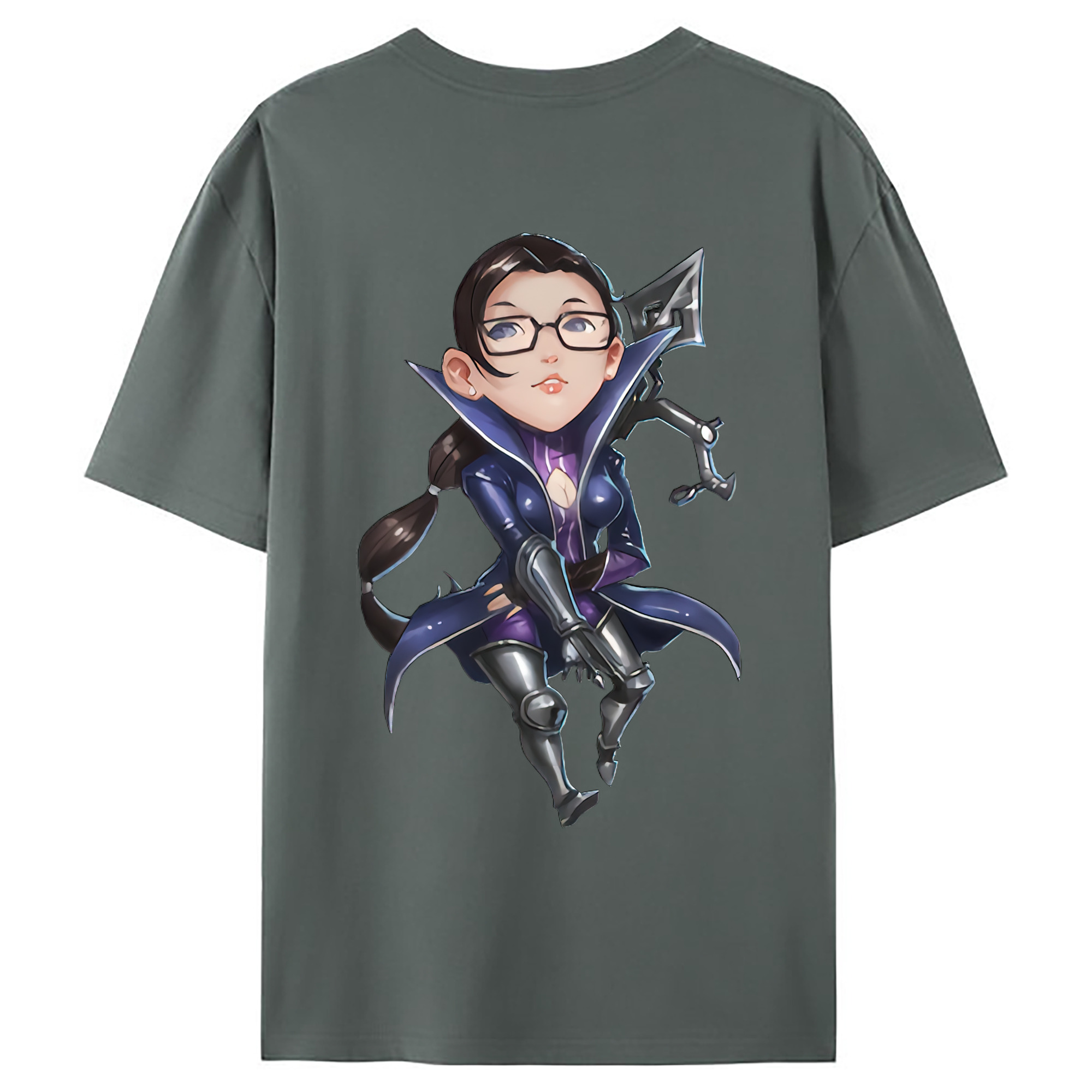 （画像用） リーグ・オブ・レジェンド League of Legends LOL 綿100％ メンズ半袖Tシャツ（バックプリント） 通気性